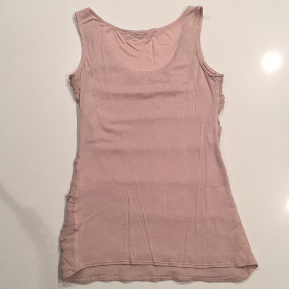 Nude Pink Ruffle Tank - Picture 3 of 3